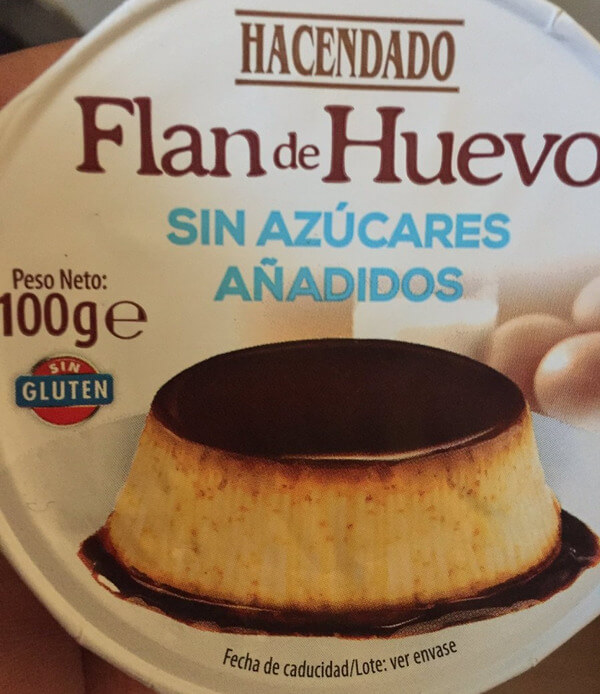 Flan de huevo sin azúcares añadidos